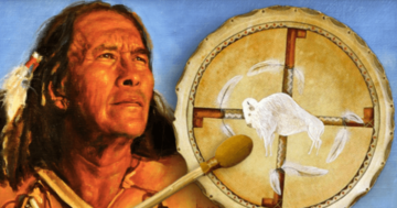 新着20%Off ヴィンテージ　ネイティブアメリカン　インディアン　フォークアート　ドラム　打楽器 工芸品